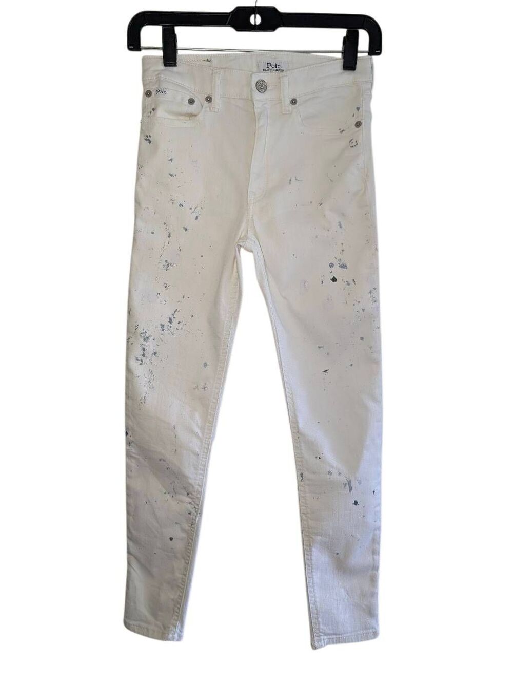 POLO Ralph Lauren Girls Bottoms, Paint Splattered High Rise Skinny Jeans, Sz 12